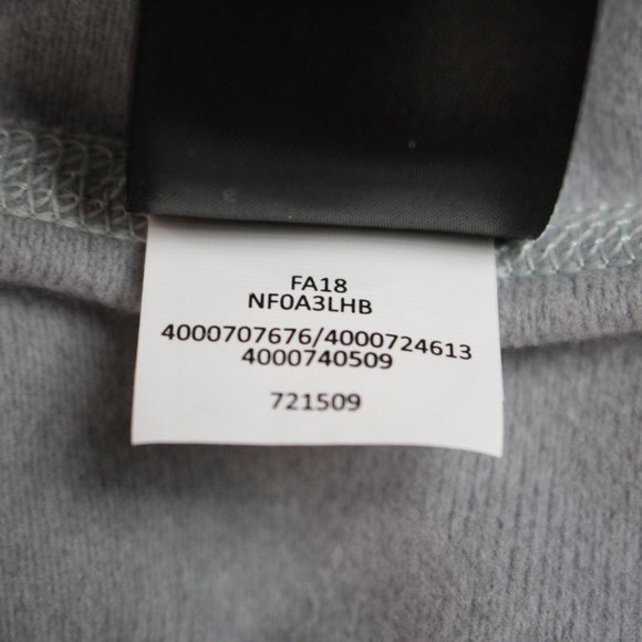The North Face Sweater Mens Gray Large Quarter Zip Fleece Jacket Pullover - Picture 12 of 12